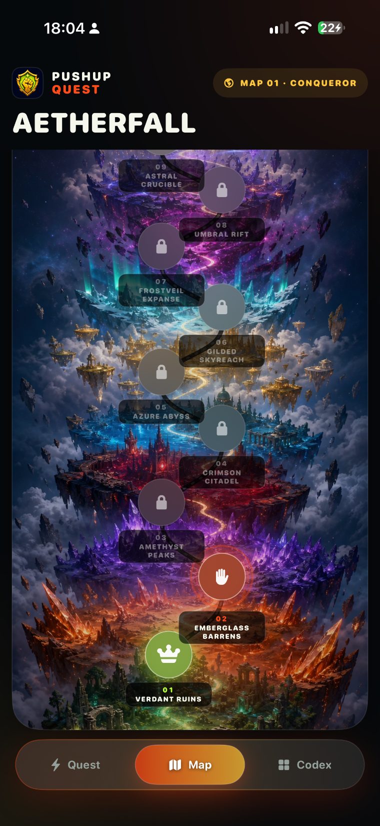 Aetherfall map